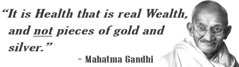 Mahatma Gandhi Health Quote - Small