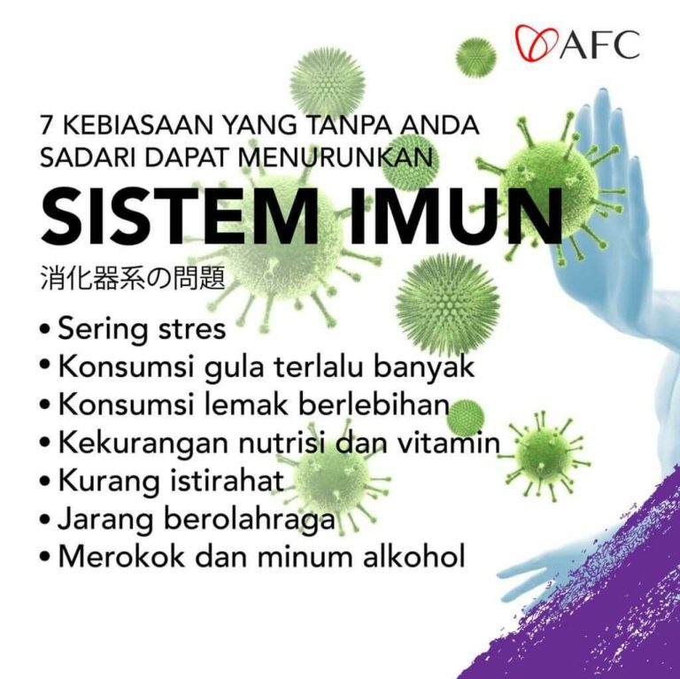 Kebiasaan Yang Menurunkan Sistem Imun